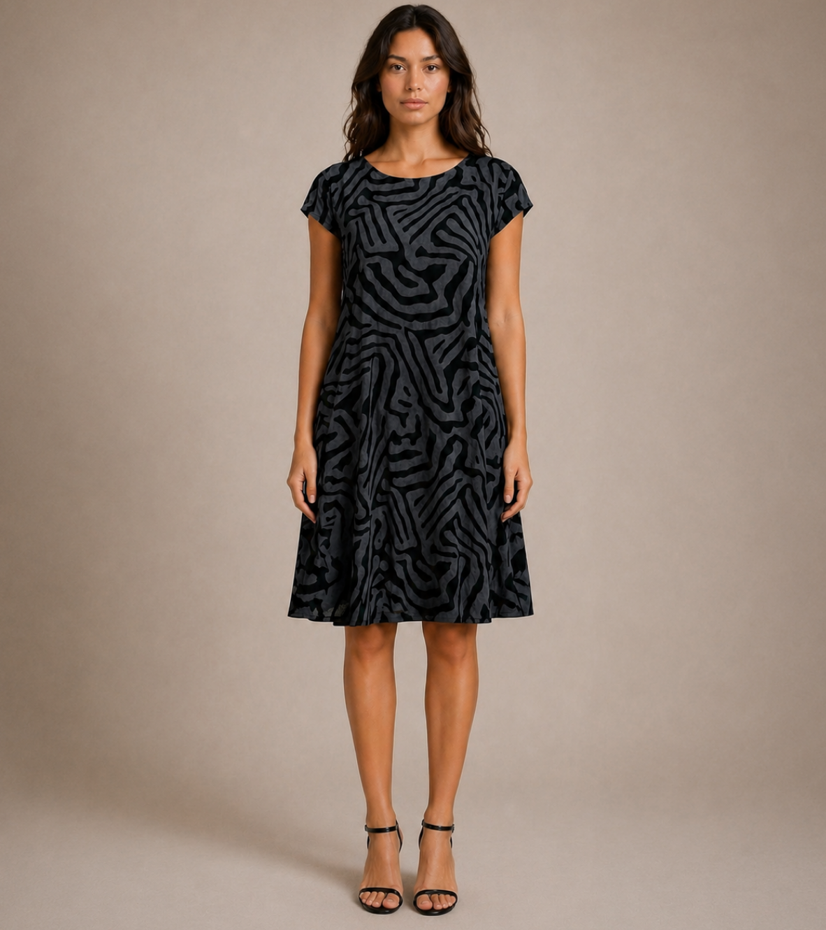 Short Sleeve Printed Dress