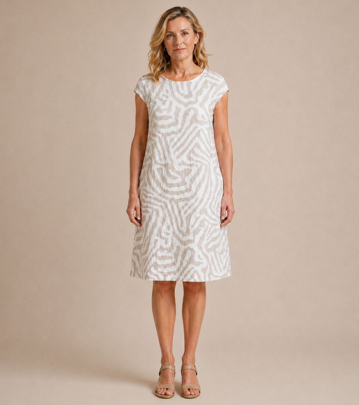 Short Sleeve Printed Dress