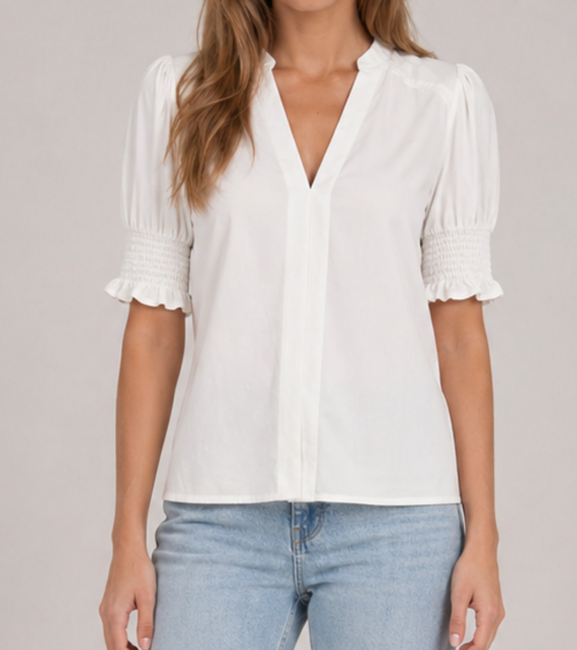 Smocked Sleeve Blouse