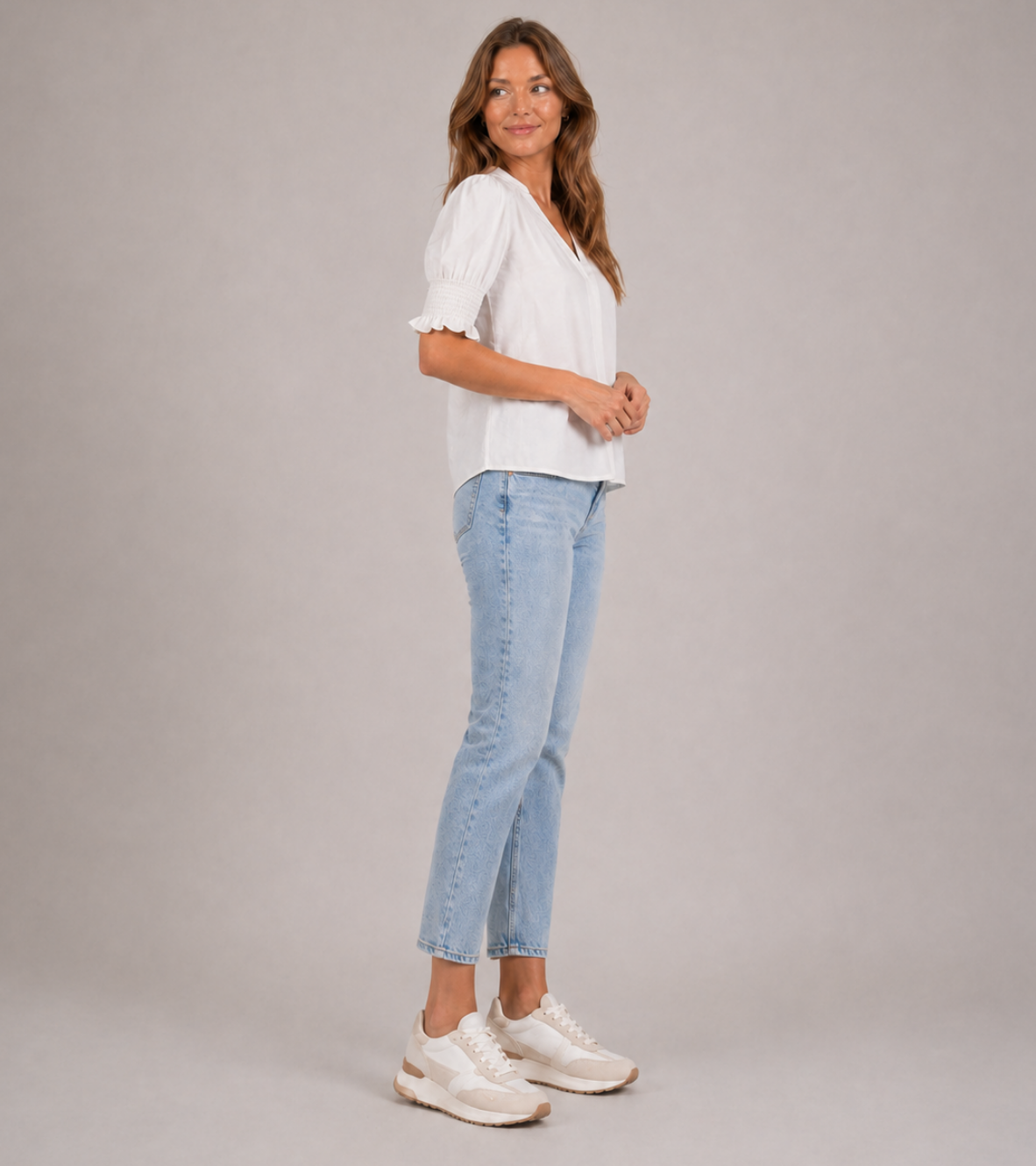 Smocked Sleeve Blouse