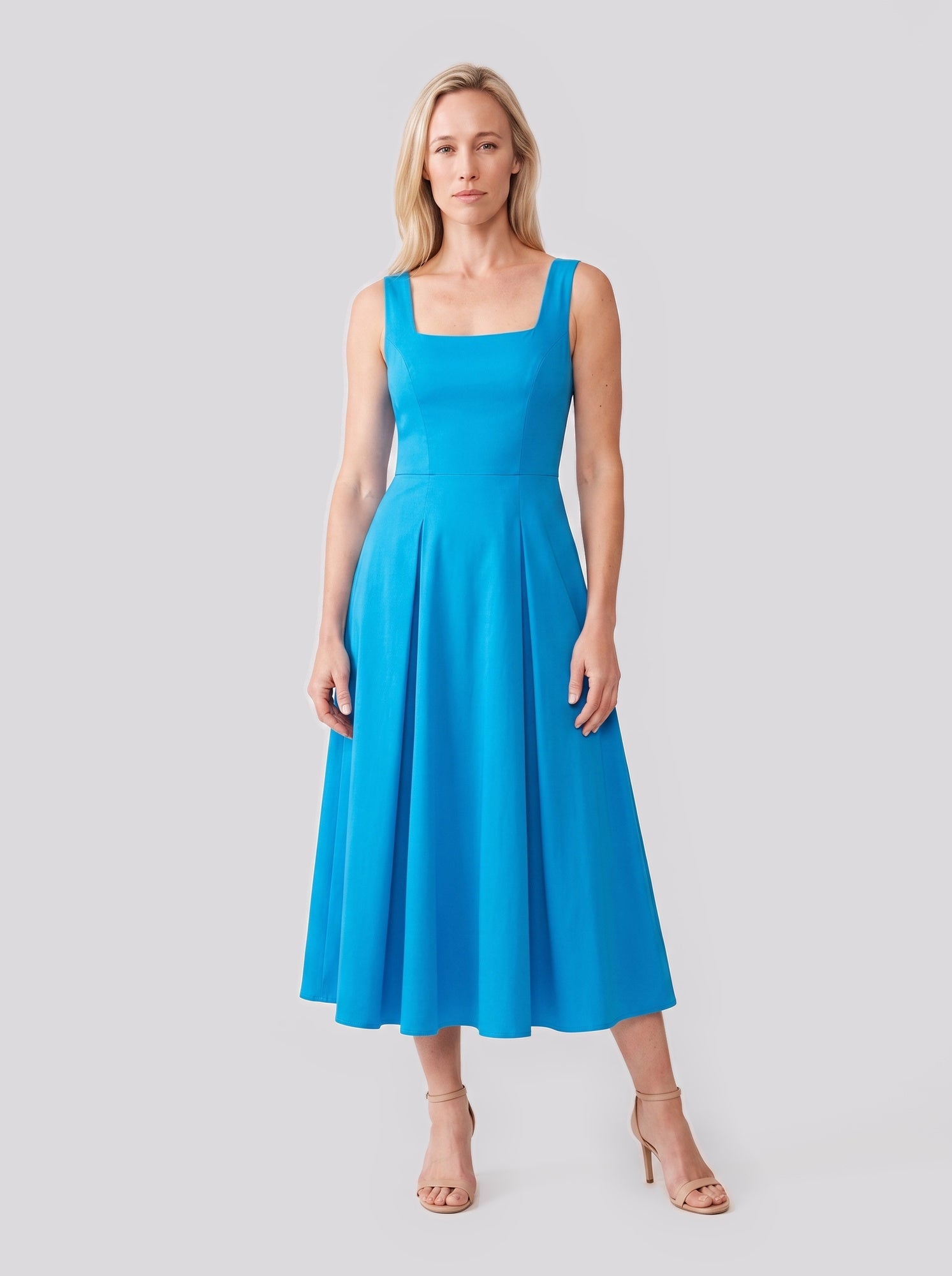 Square Neck Midi Dress