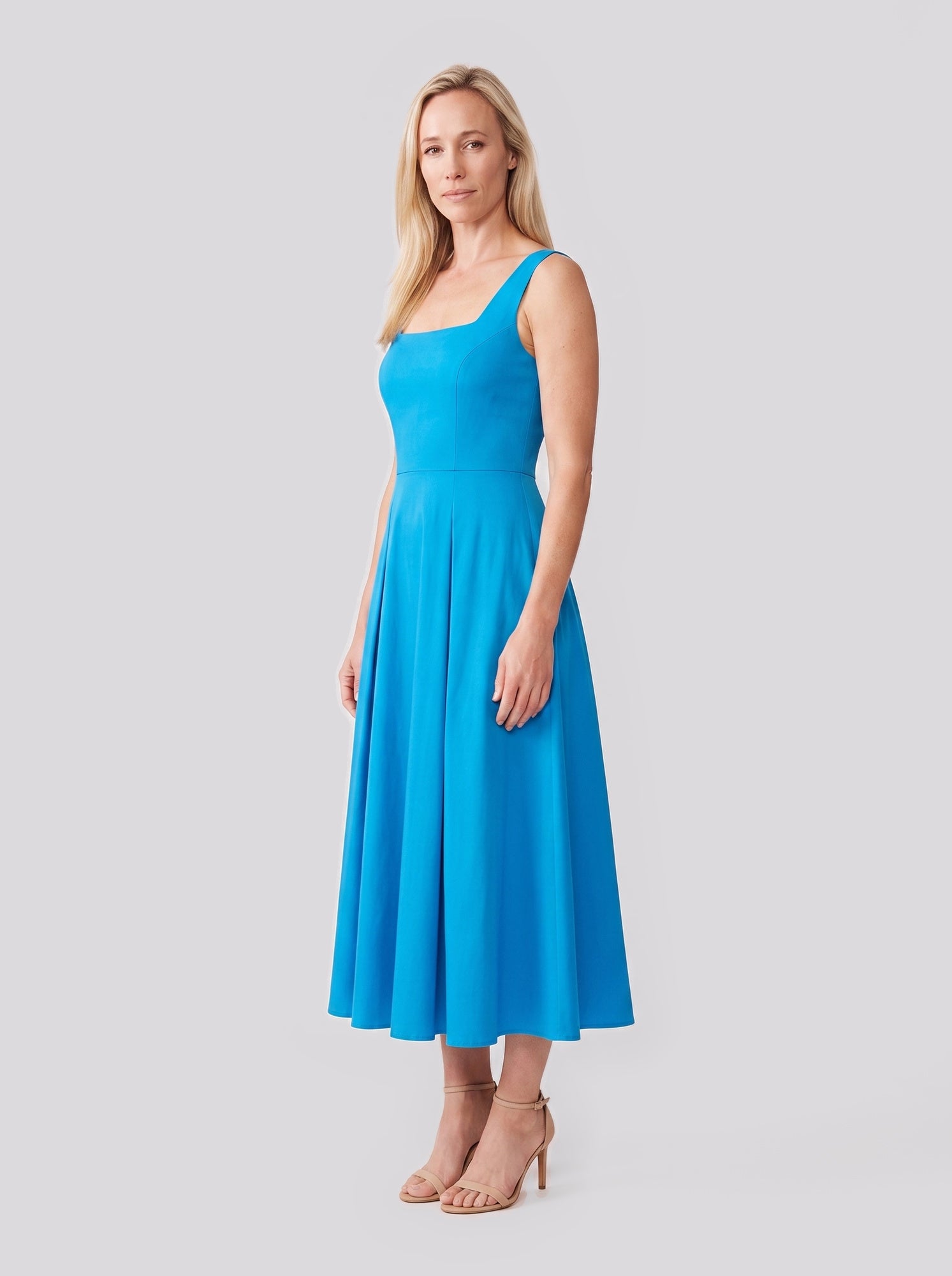 Square Neck Midi Dress