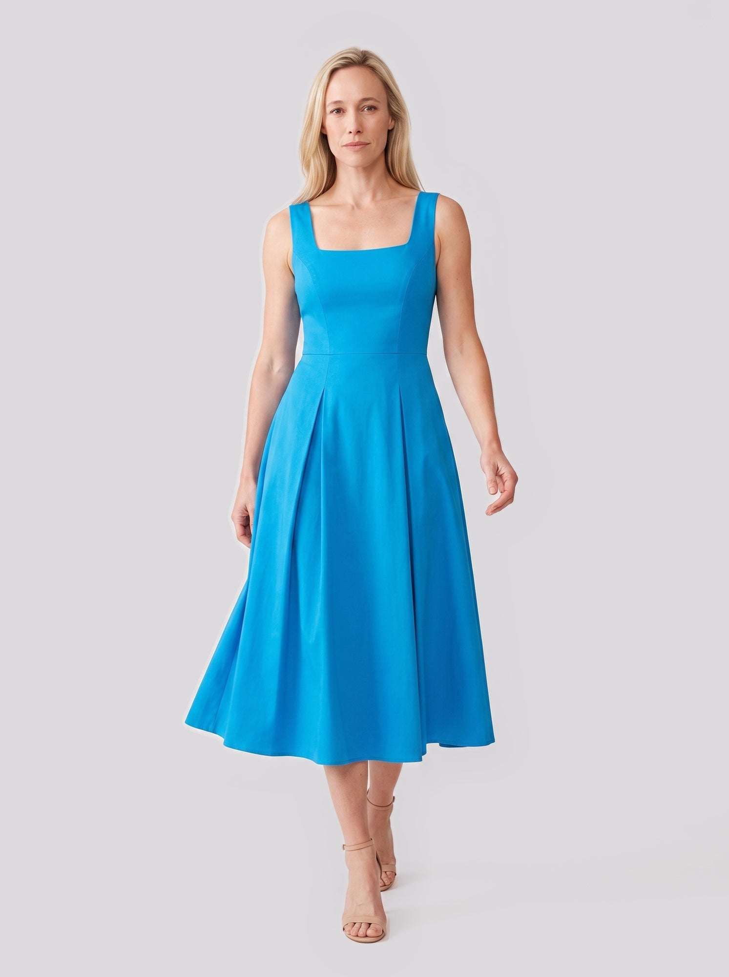 Square Neck Midi Dress