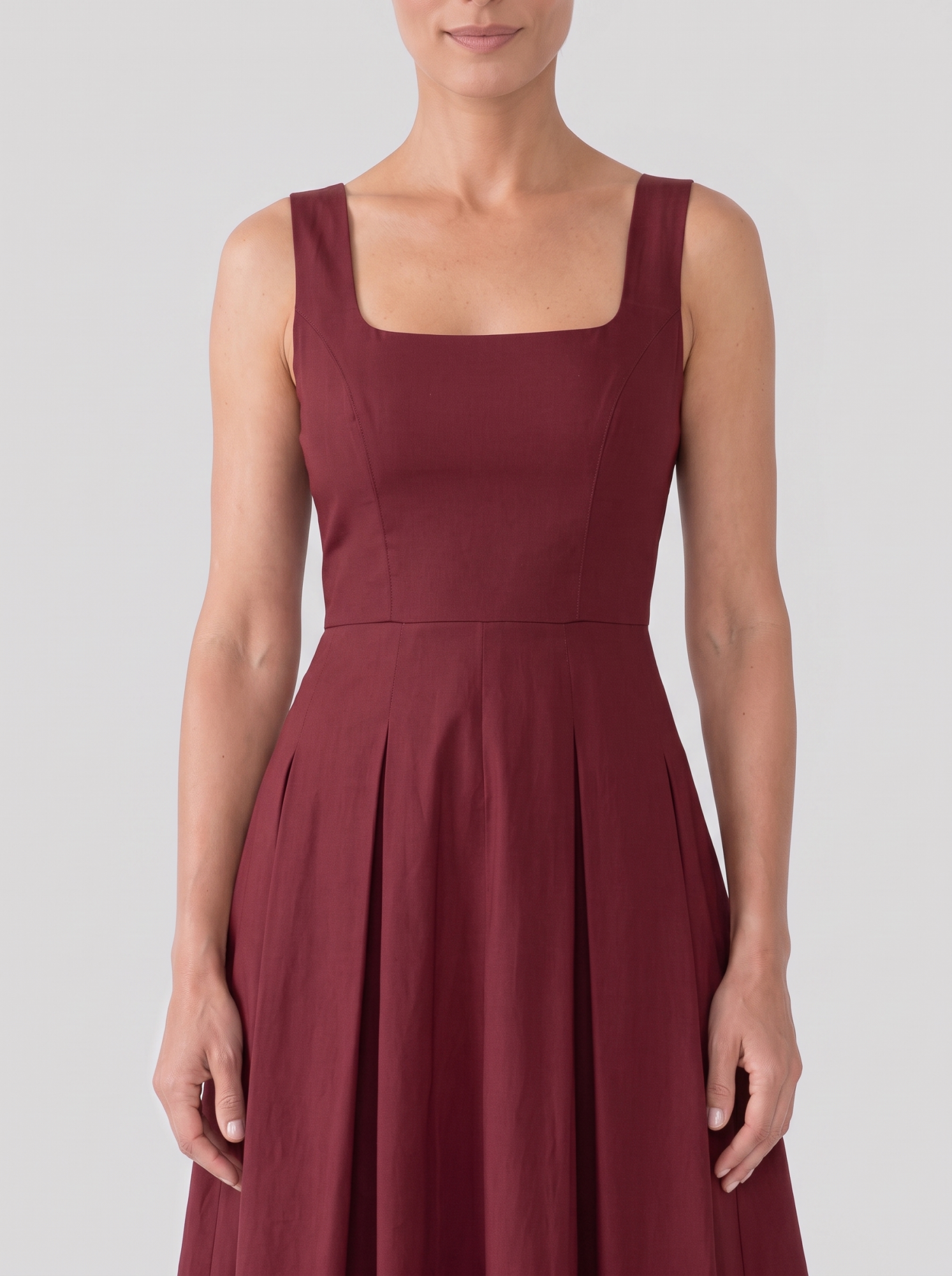 Square Neck Midi Dress