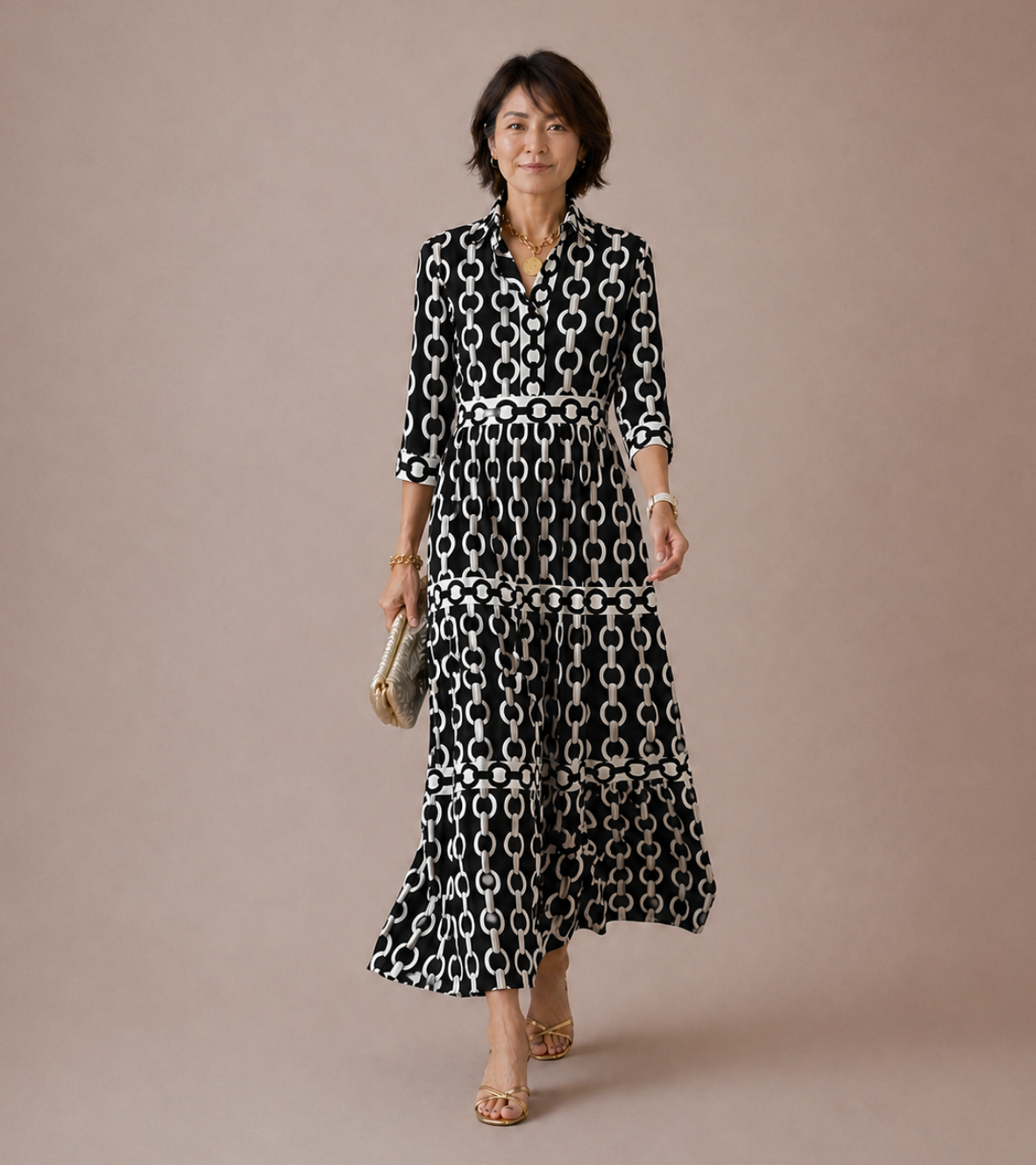 Statement Print Maxi Dress