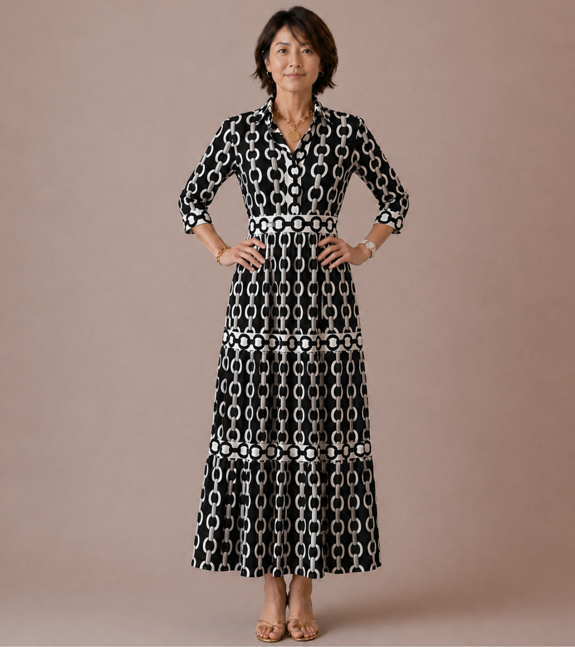Statement Print Maxi Dress