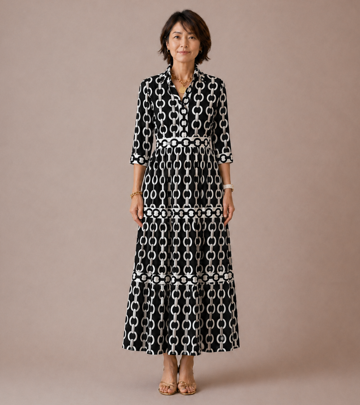 Statement Print Maxi Dress