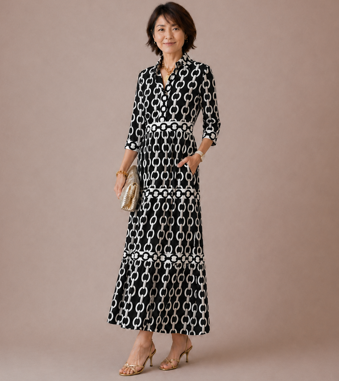 Statement Print Maxi Dress