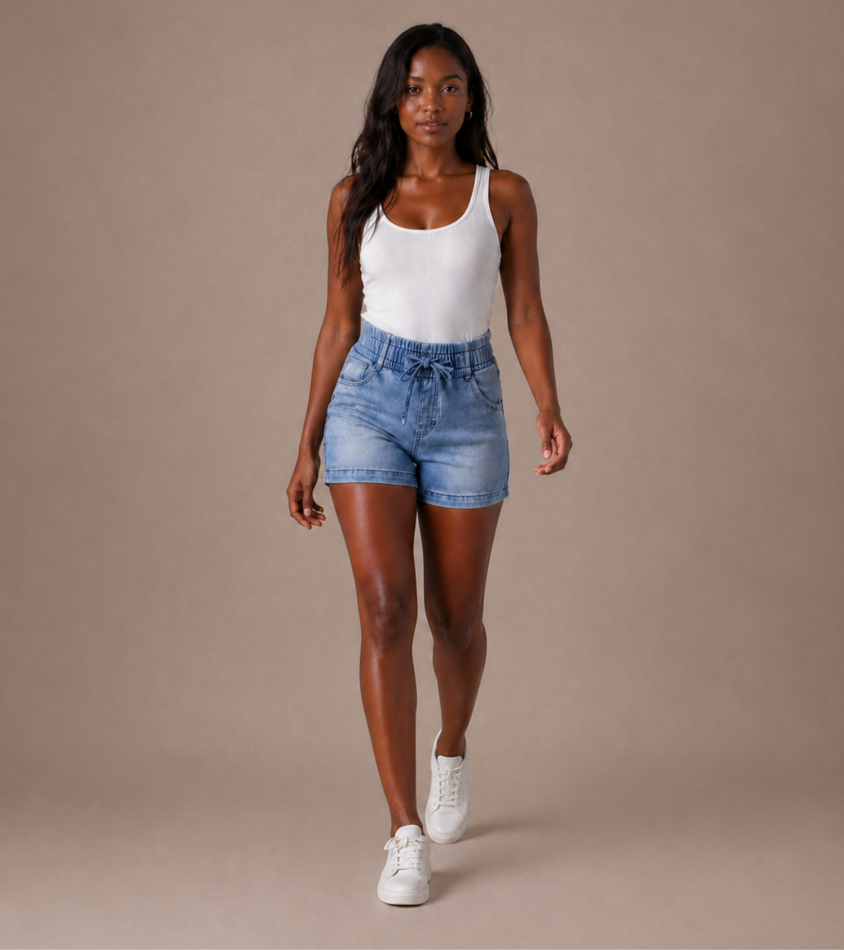 Stretch Denim Shorts