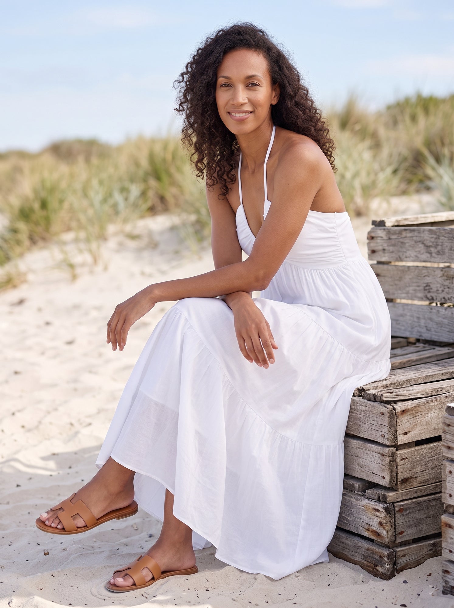 Halter Neck Maxi Dress