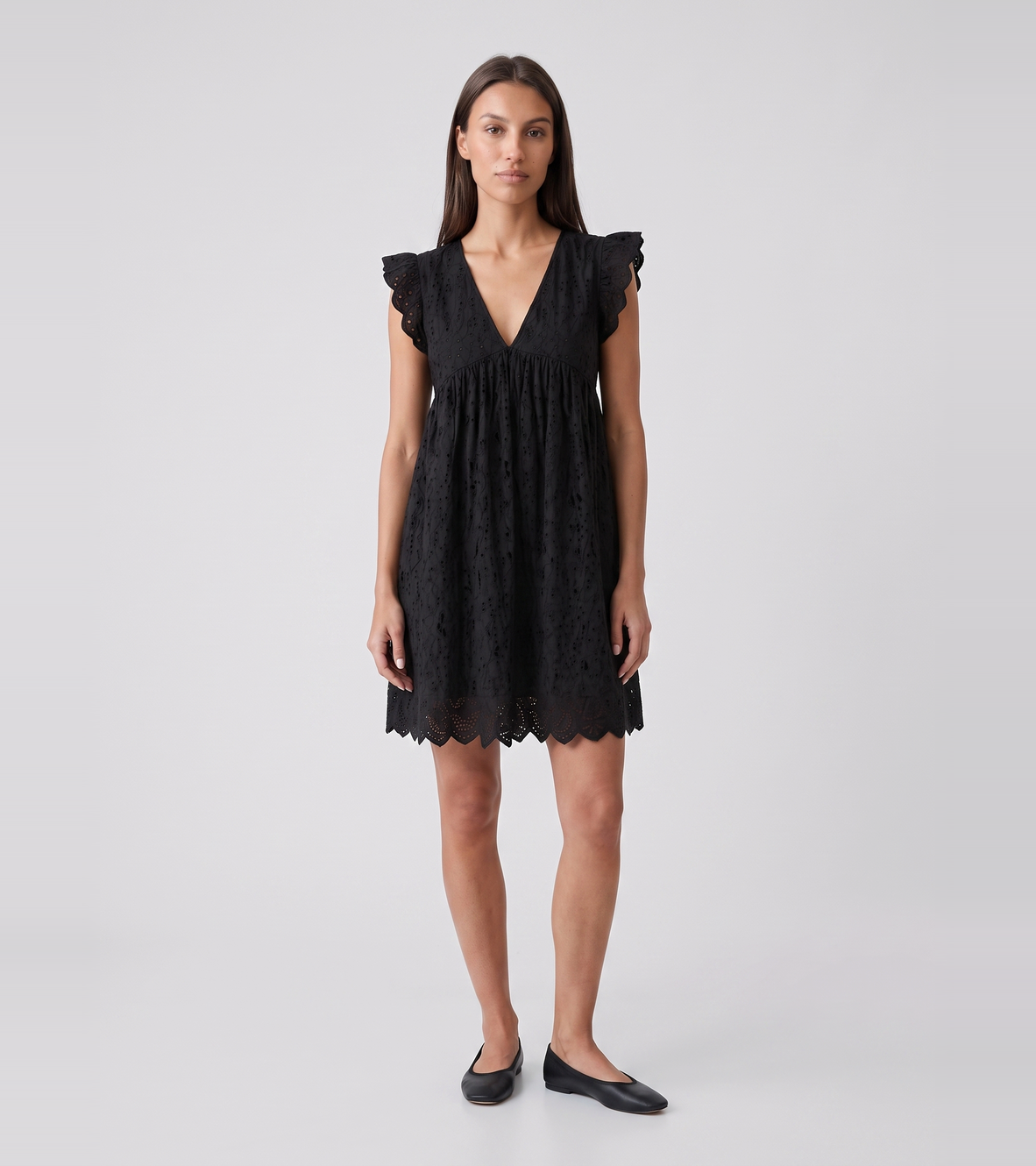 Eyelet Mini Dress
