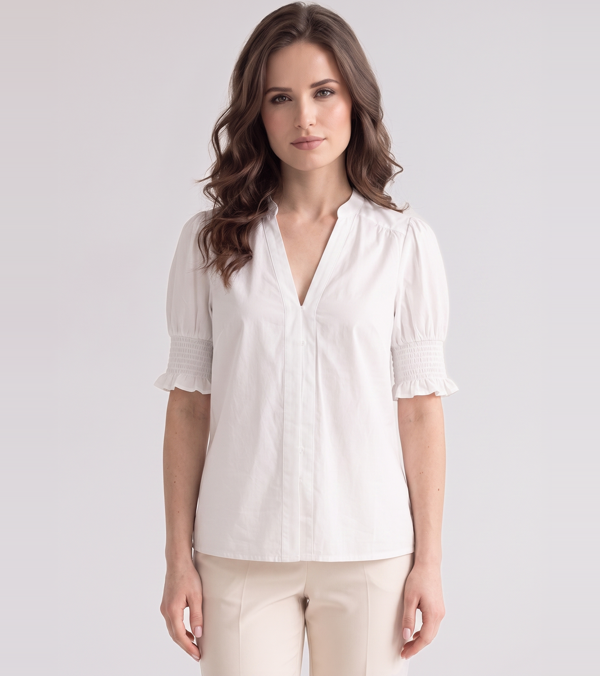 Smocked Sleeve Blouse