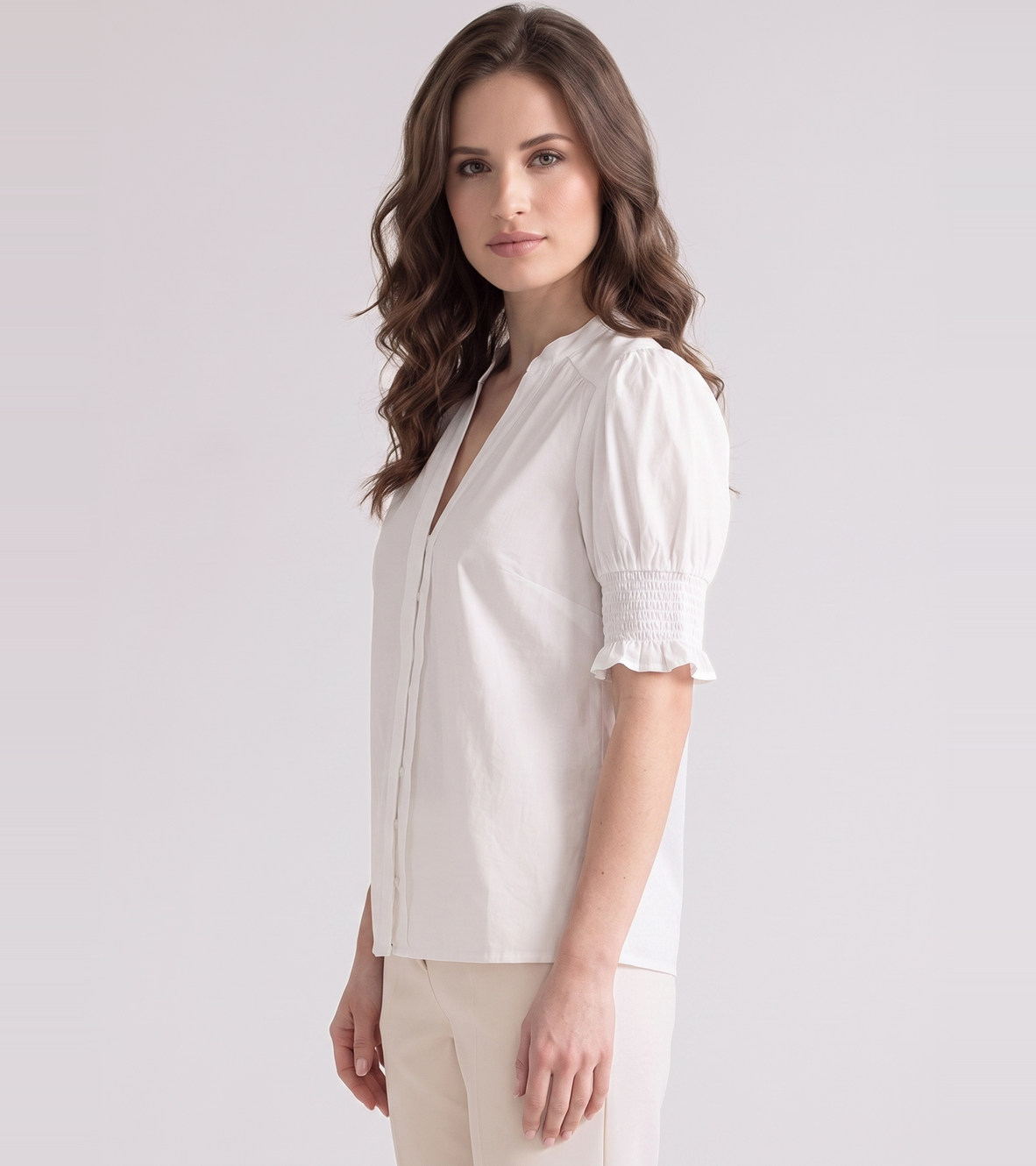 Smocked Sleeve Blouse