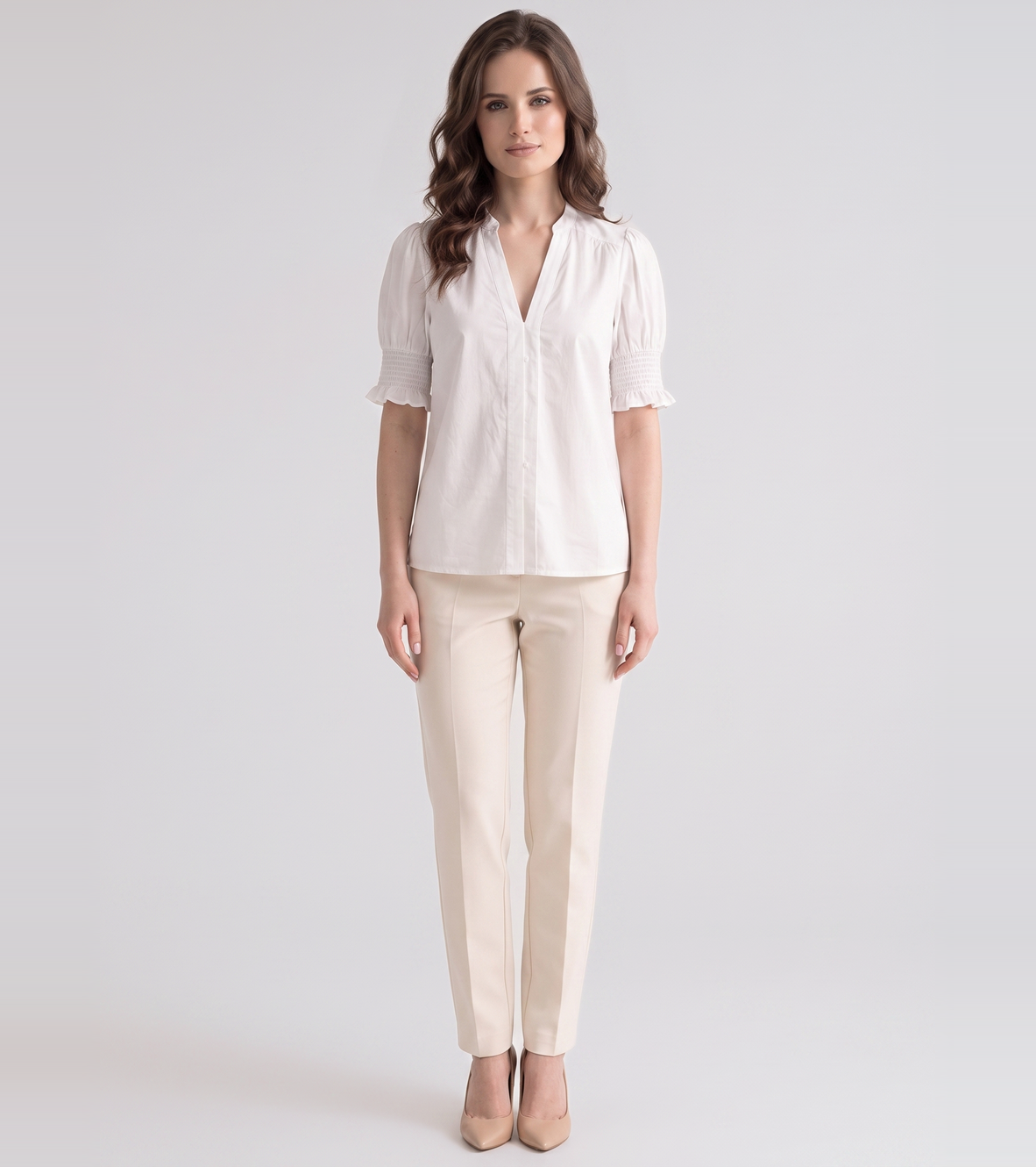 Smocked Sleeve Blouse