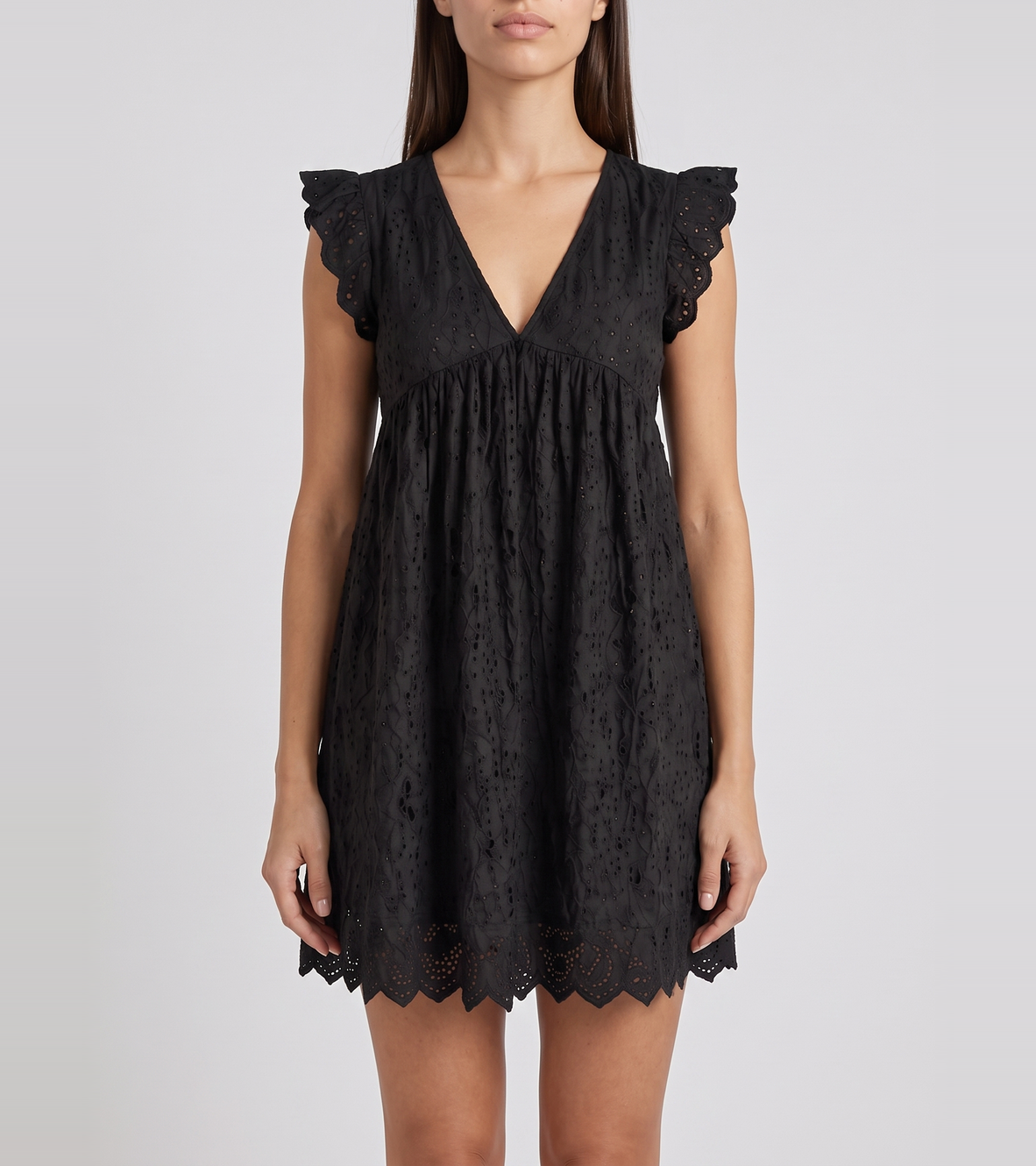 Eyelet Mini Dress