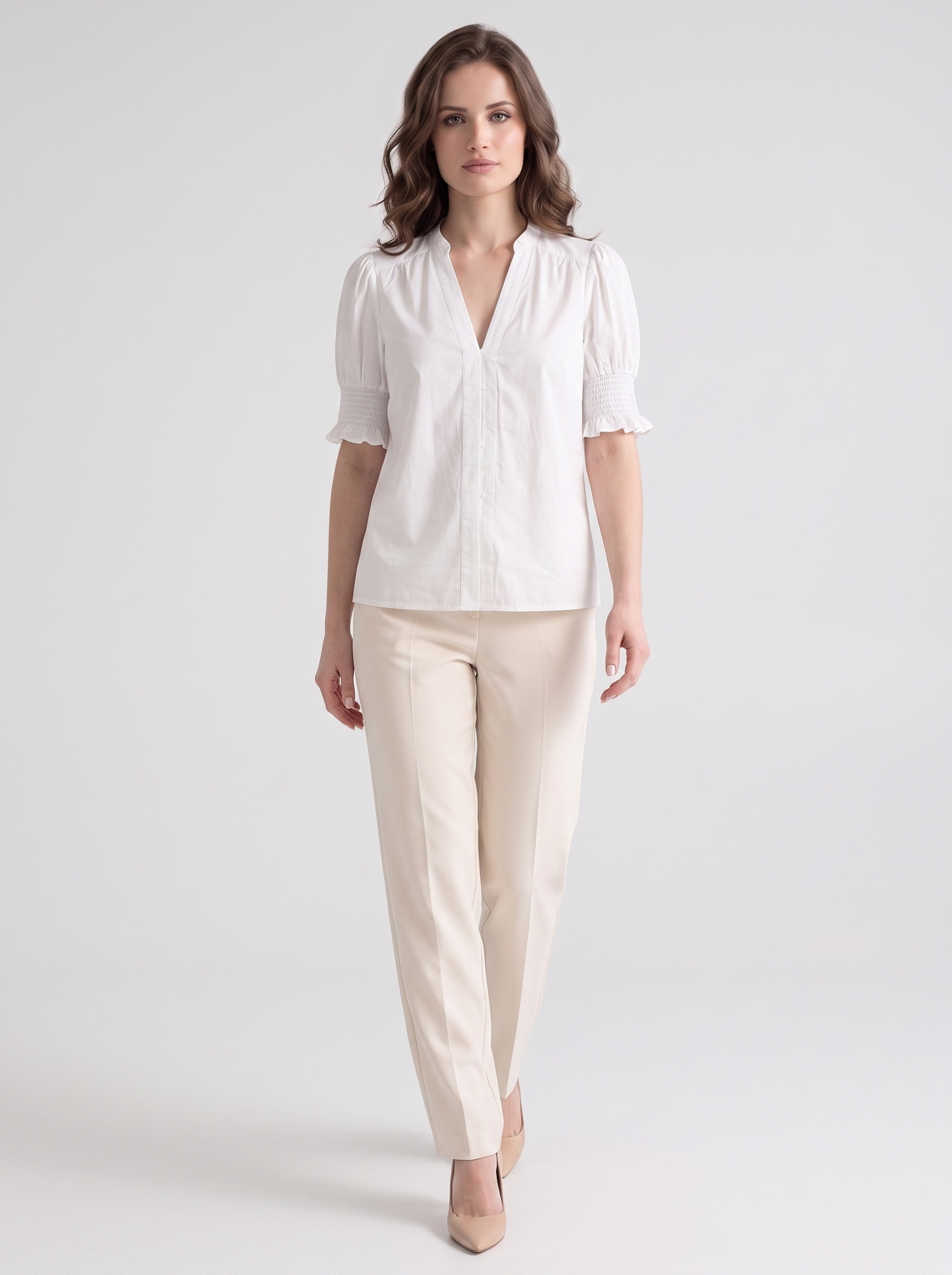 Smocked Sleeve Blouse