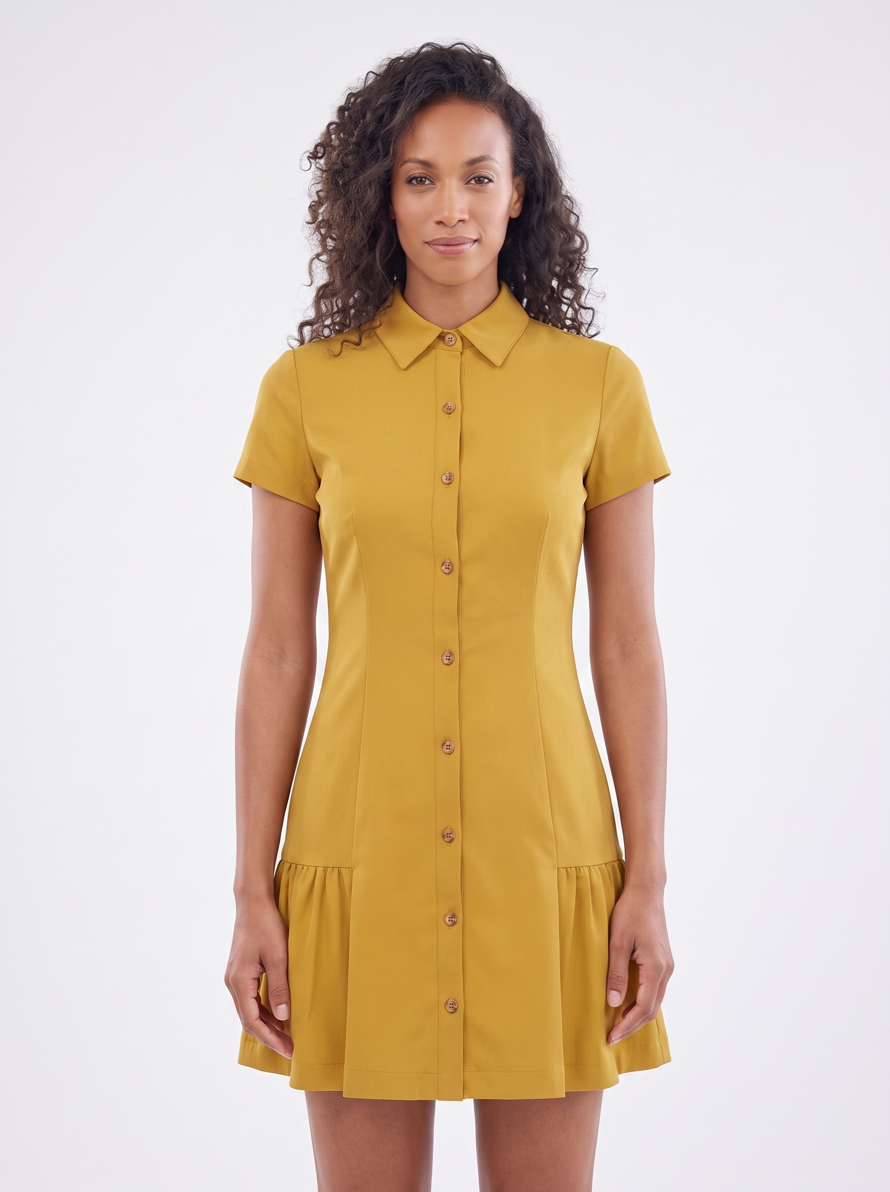 Button Mini Dress