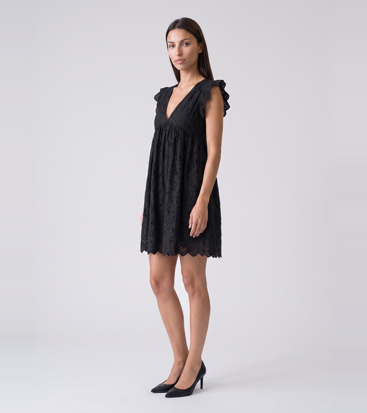 Eyelet Mini Dress