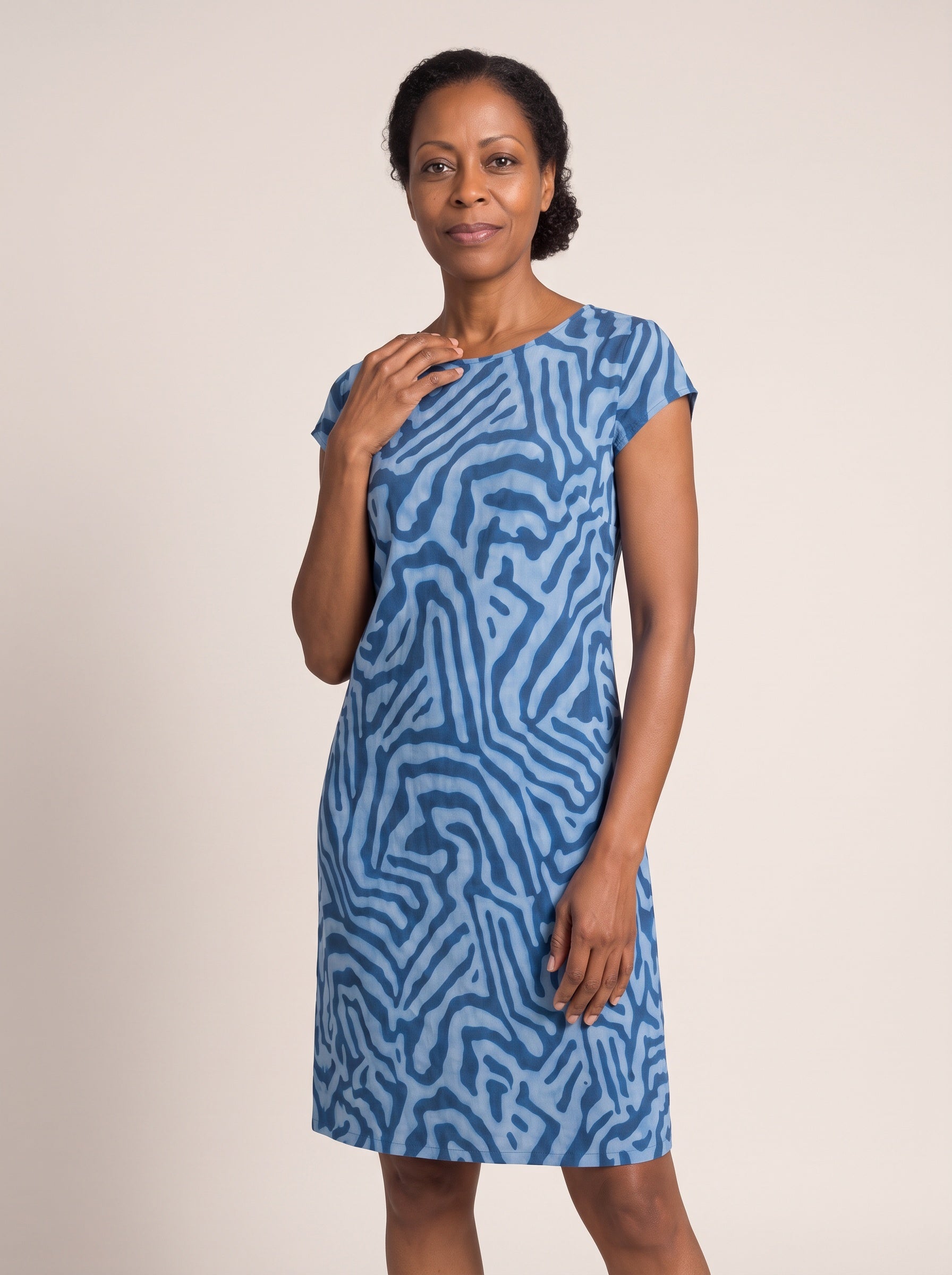 Short Sleeve Printed Dress