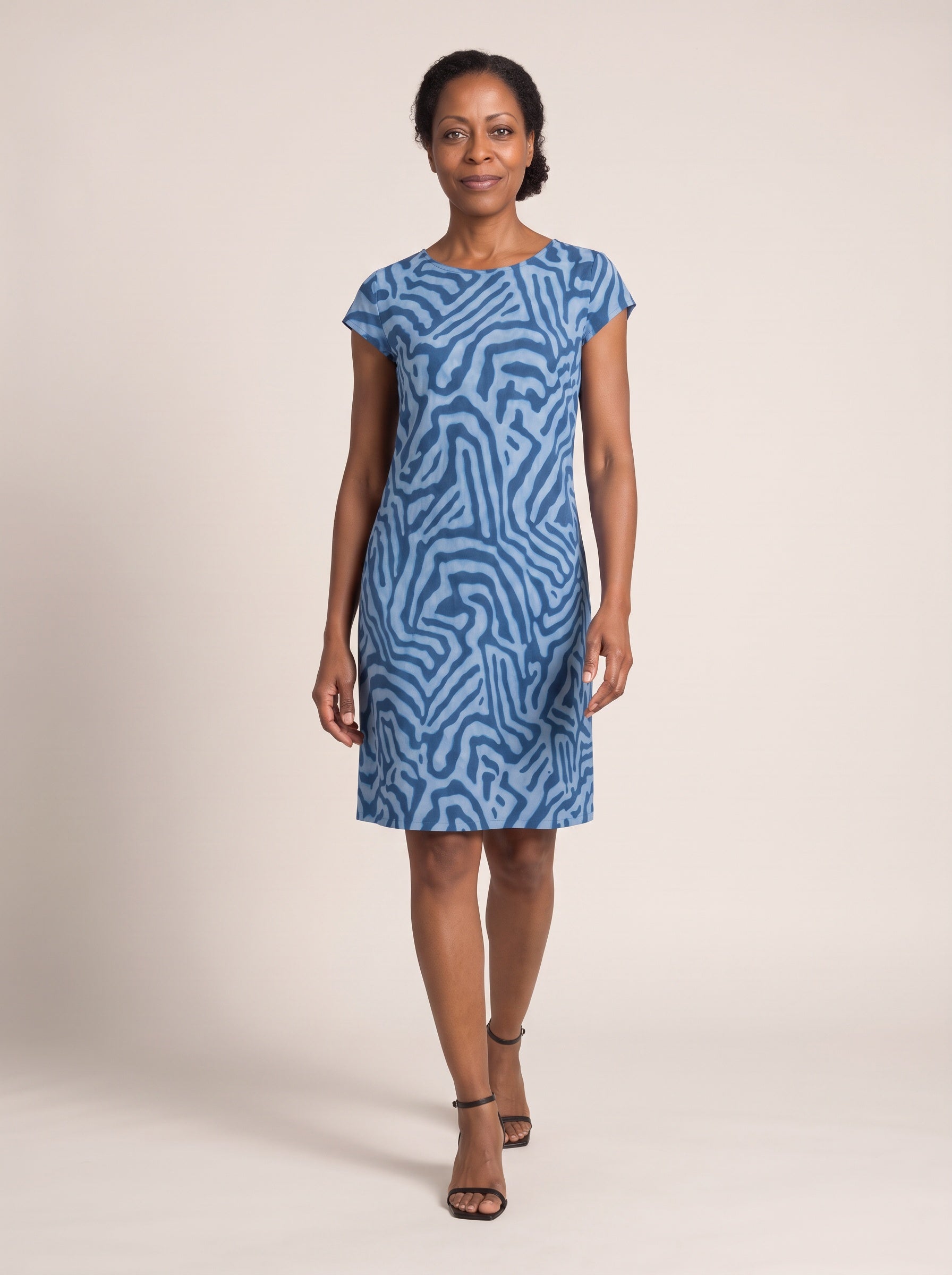 Short Sleeve Printed Dress