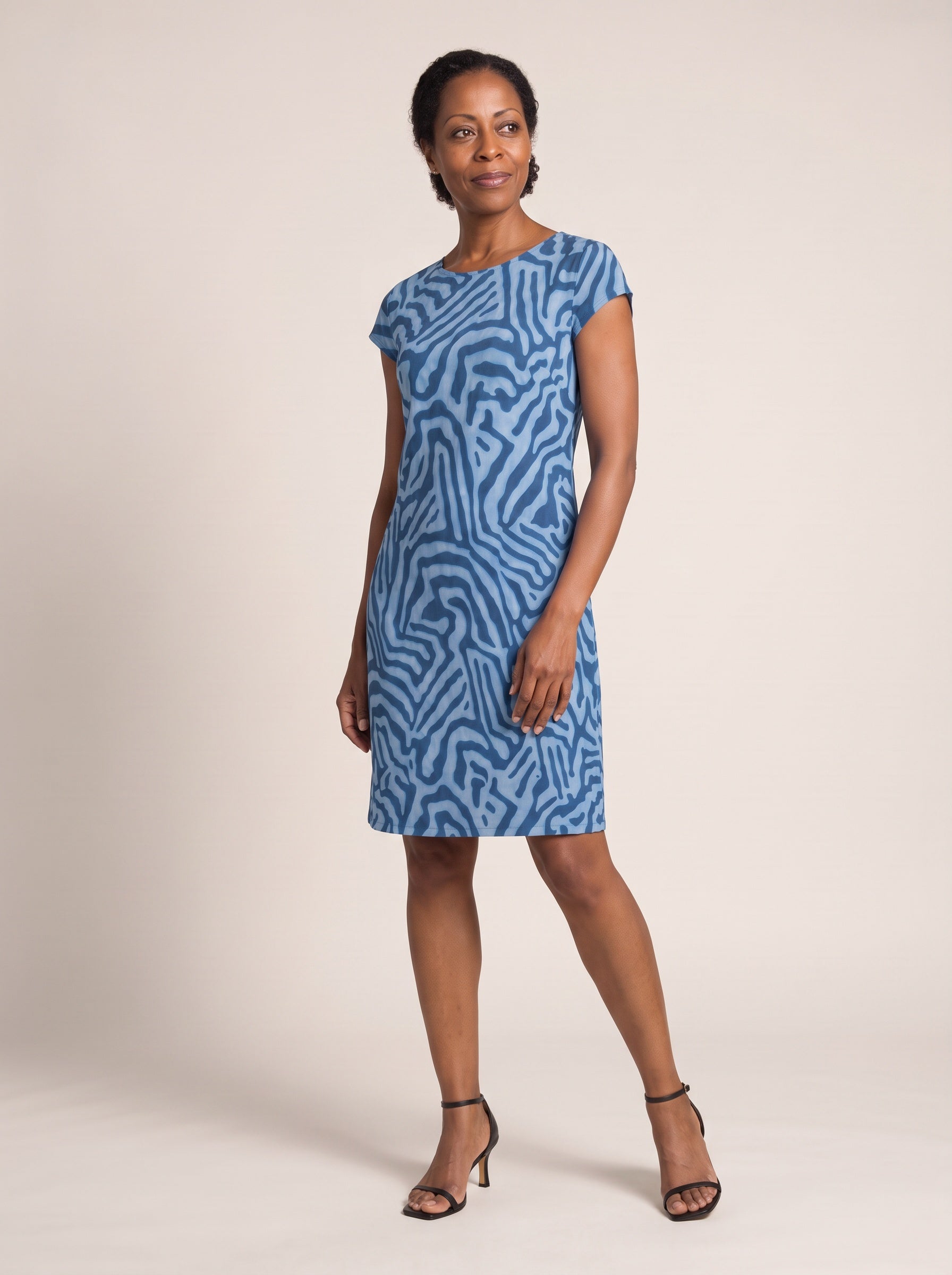 Short Sleeve Printed Dress