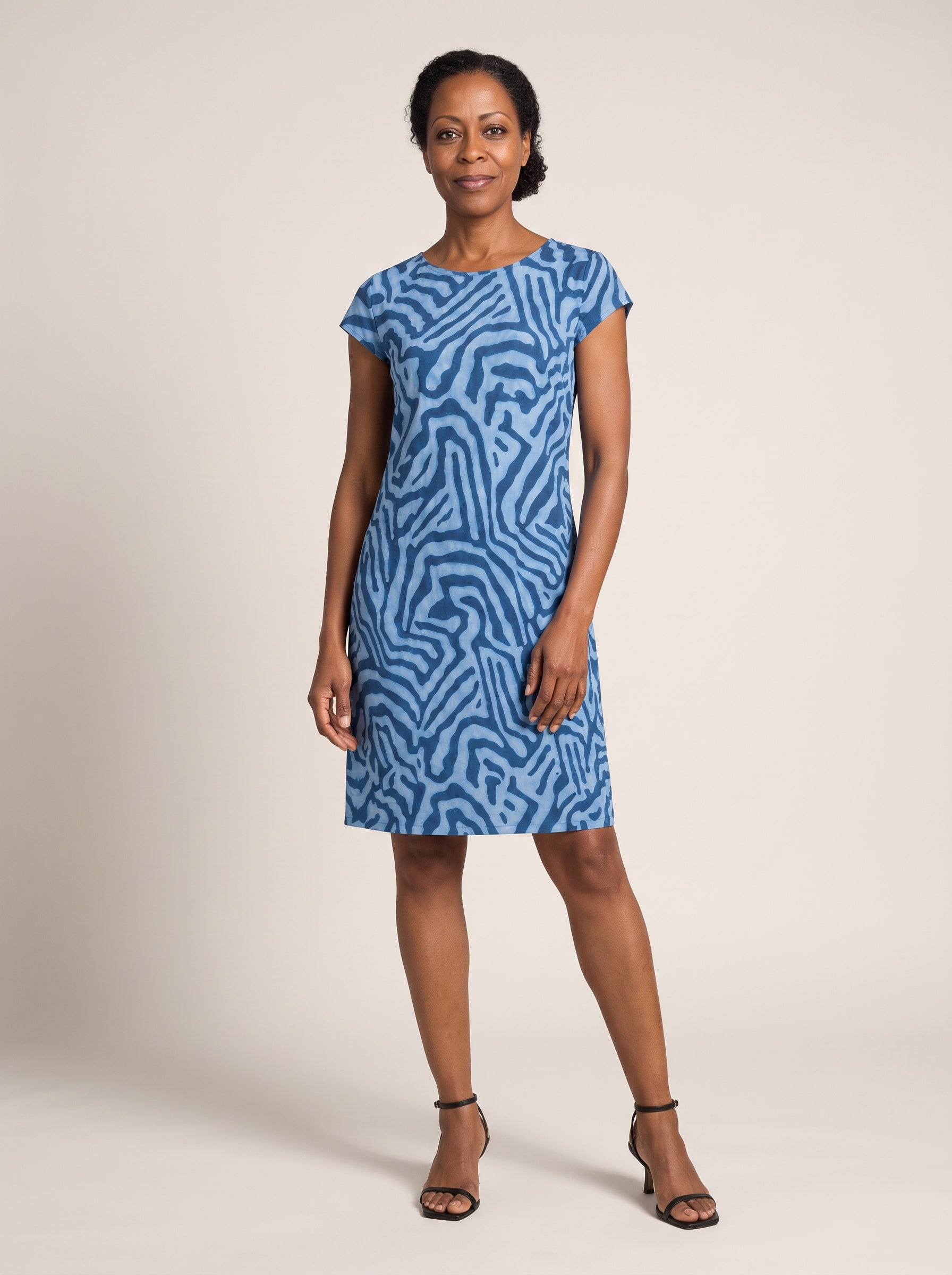 Short Sleeve Printed Dress