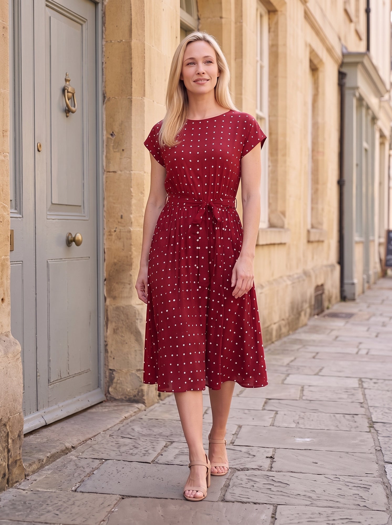 Polka Dot Midi Dress