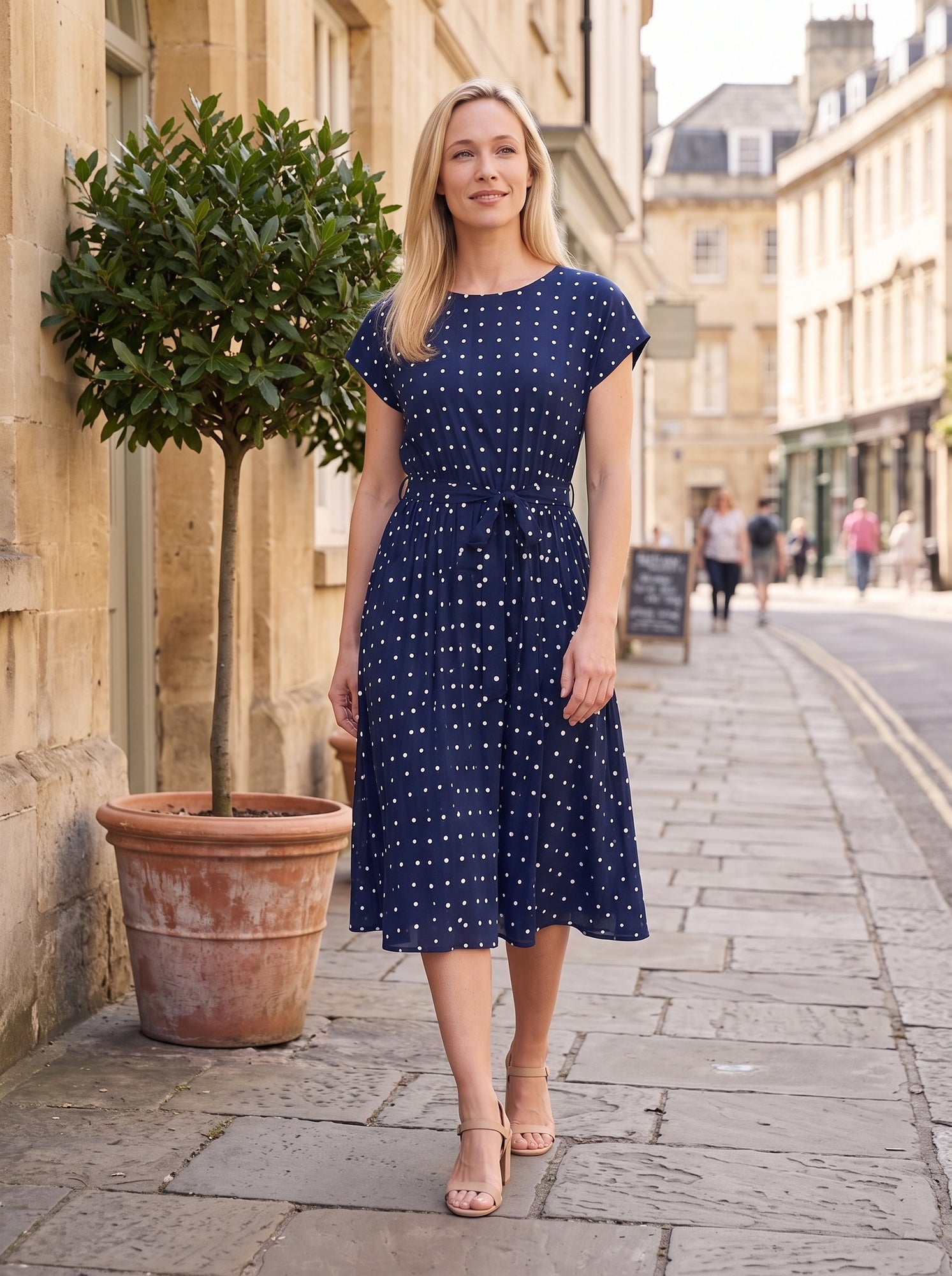 Polka Dot Midi Dress