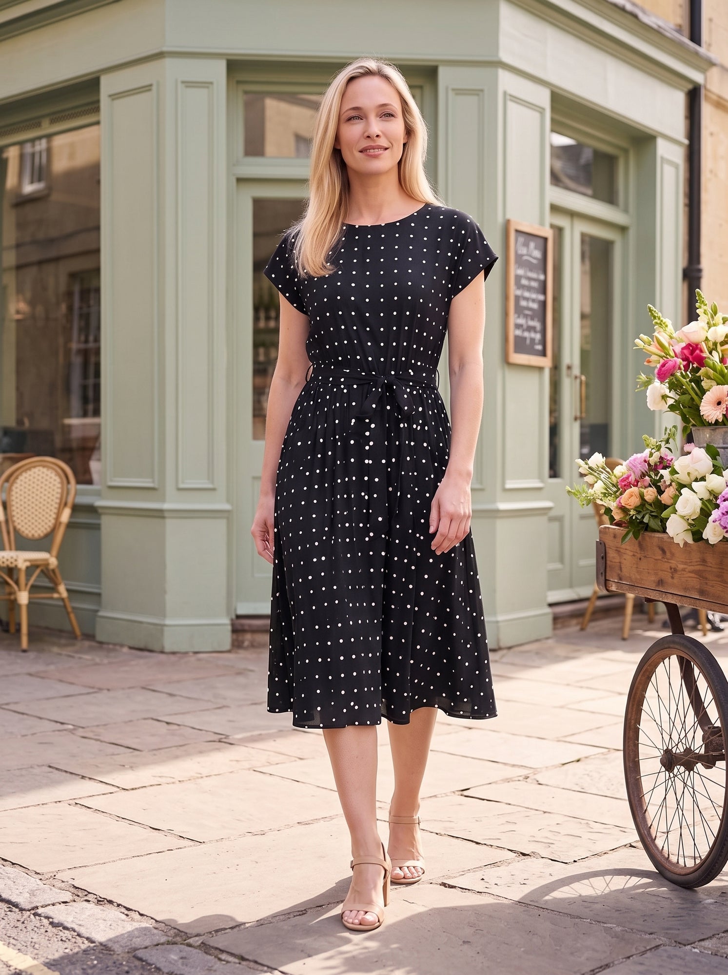 Polka Dot Midi Dress