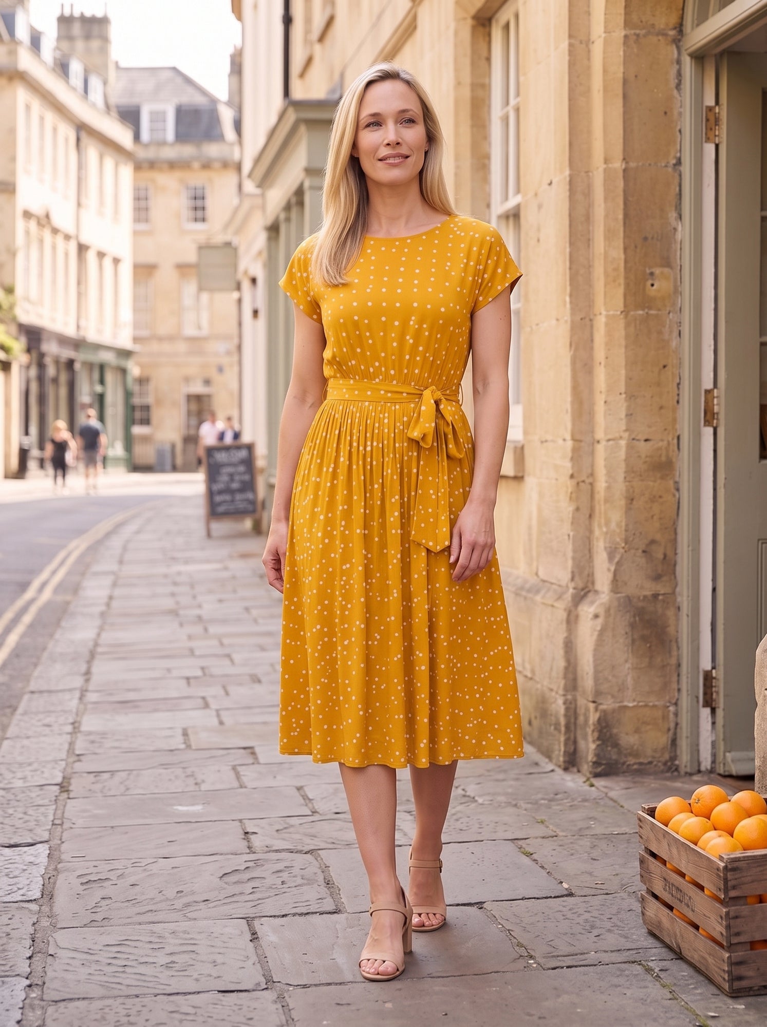 Polka Dot Midi Dress
